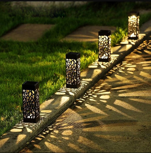 Luces solares para camino de jardín, lámpara de césped para decoración