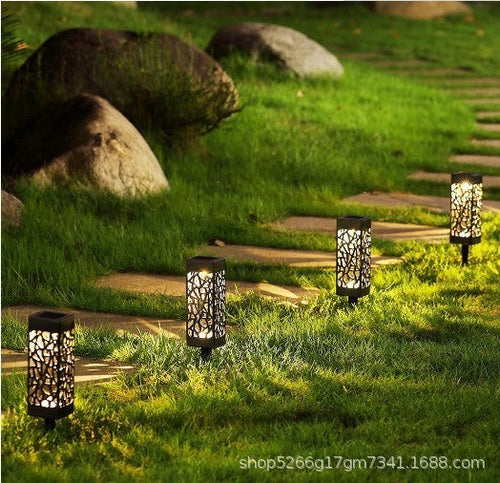 Luces solares para camino de jardín, lámpara de césped para decoración
